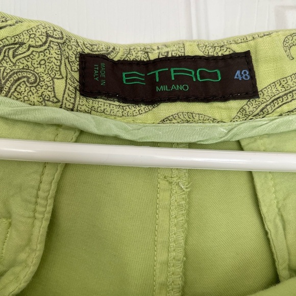 Etro Green Chinos with Straight Leg and Relaxed Fit Euro Size 48 US Size 12 - Picture 8 of 17